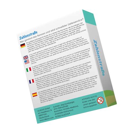 Scatola del gioco la strada dei numeri
